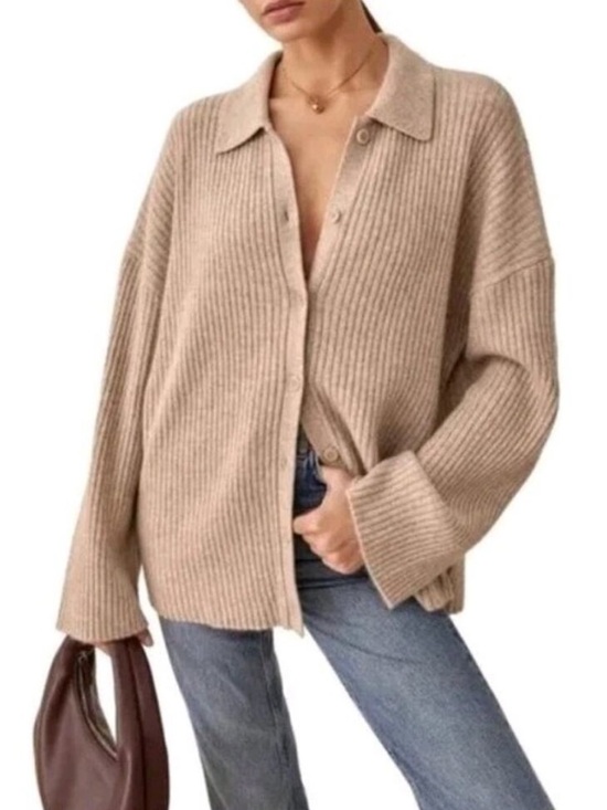 Reformation Sweaters - Reformation Oatmeal Fantino Cashmere Sweater